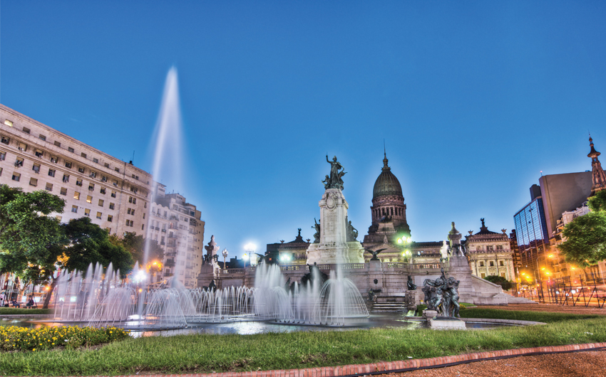 Congress square at Buenos Aires, Argentina